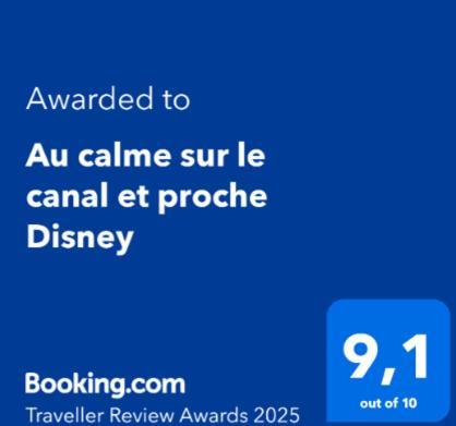 Au Calme Sur Le Canal Et Proche Disney Vaires-sur-Marne Luaran gambar
